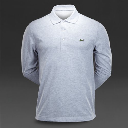 Lacoste Long Sleeve Polo Silver Chine for Men